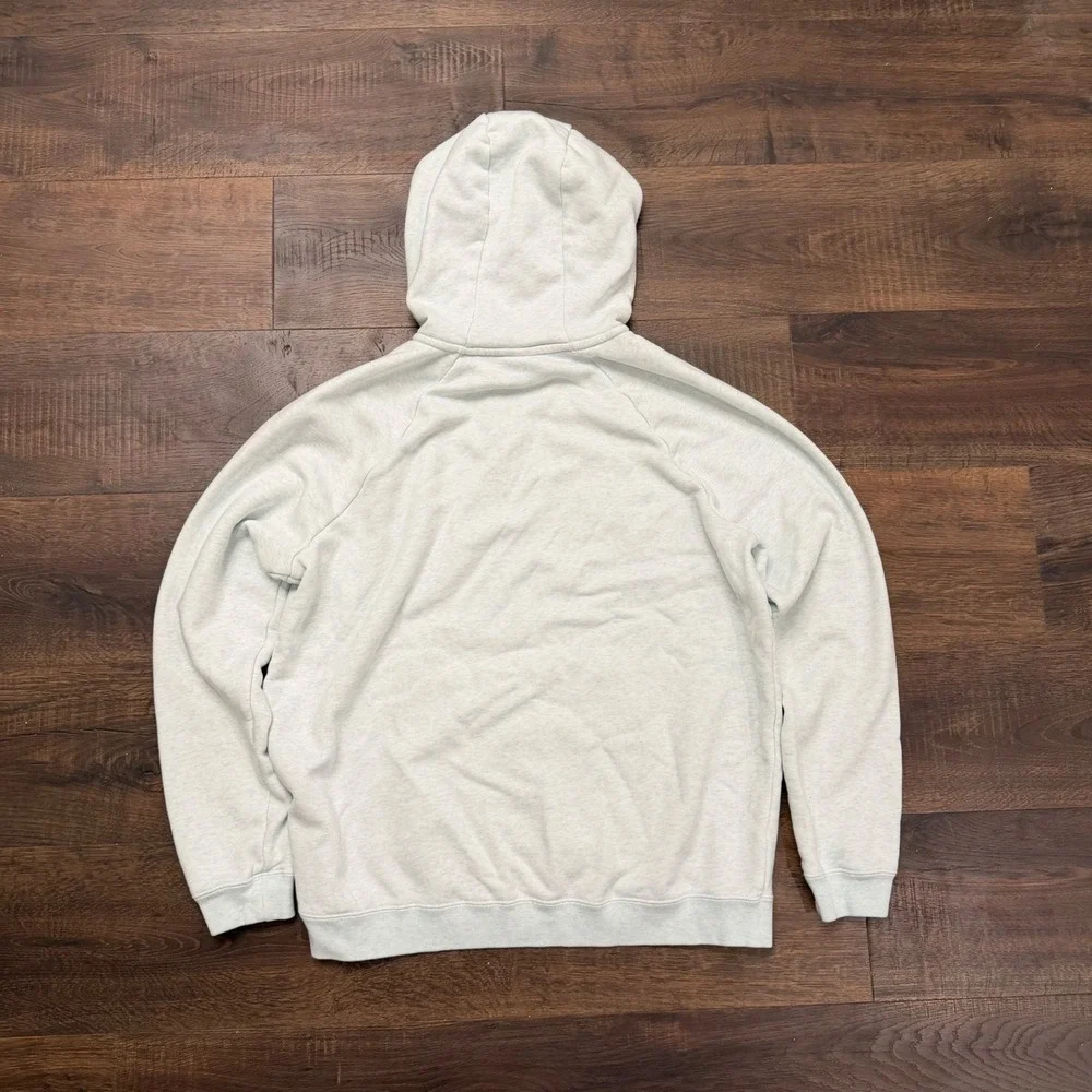 Nike Sportswear Mens XL Hoodie Light Blue Heather Pullover Raglan Logo Sweat